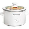 imageElite Gourmet MST350B Electric Slow Cooker Adjustable Temp Entrees Sauces Stews ampamp Dips Dishwasher Safe Glass Lid ampamp Crock 3 Quart BlackWhite