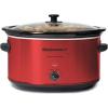imageElite Gourmet MST900D 85Qt Digital Programmable XL Jumbo Slow Cooker Adjustable Temp Entrees Sauces Stews ampamp Dips Dishwasher Safe Glass Lid ampamp Crock Stainless SteelRed