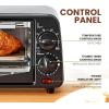 imageElite Gourmet ETO490 9L4 Slice Countertop Toaster Oven with 30Minute Timer Adjustable Temperature Control Includes Baking Pan and Wire Rack Bake Broil Toast Black2 Slice