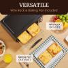 imageElite Gourmet ETO490 9L4 Slice Countertop Toaster Oven with 30Minute Timer Adjustable Temperature Control Includes Baking Pan and Wire Rack Bake Broil Toast Black4 Slice