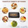 imageElite Gourmet ETO490 9L4 Slice Countertop Toaster Oven with 30Minute Timer Adjustable Temperature Control Includes Baking Pan and Wire Rack Bake Broil Toast Black2 Slice