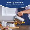 imageElite Gourmet EC008 Classic Stovetop Coffee Percolator Glass Clear Brew Progress Knob CoolTouch Handle Cordless Serve 8Cup Stainless Steel64ounce8Cup