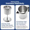 imageElite Gourmet EC008 Classic Stovetop Coffee Percolator Glass Clear Brew Progress Knob CoolTouch Handle Cordless Serve 8Cup Stainless Steel64ounce8Cup