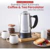 imageElite Gourmet EC923 Electric Coffee Percolator BPA Free Keep Warm Clear Brew Progress Knob CoolTouch Handle Cordless Serve 12Cup Stainless Steel96ounce12 Cup