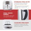 imageElite Gourmet EC923 Electric Coffee Percolator BPA Free Keep Warm Clear Brew Progress Knob CoolTouch Handle Cordless Serve 12Cup Stainless Steel96ounce12 Cup