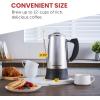 imageElite Gourmet EC923 Electric Coffee Percolator BPA Free Keep Warm Clear Brew Progress Knob CoolTouch Handle Cordless Serve 12Cup Stainless Steel96ounce12 Cup