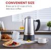 imageElite Gourmet EC924 Electric Coffee Percolator BPA Free Keep Warm Clear Brew Progress Knob CoolTouch Handle Cordless Serve 12Cup Stainless Steel12 Cup