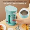 imageElite Gourmet EHC112B Personal SingleServe Compact Coffee Maker Brewer Includes 14Oz Thermal Travel Mug with Stainless Steel Interior Compatible with Coffee Grounds Reusable Filter BlackMint