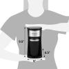 imageElite Gourmet EHC112B Personal SingleServe Compact Coffee Maker Brewer Includes 14Oz Thermal Travel Mug with Stainless Steel Interior Compatible with Coffee Grounds Reusable Filter BlackStainless Steel