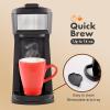 imageElite Gourmet EHC114 Personal SingleServe Compact Coffee Maker Brewer Includes 14Oz Thermal Travel Mug with Stainless Steel Interior Compatible with Coffee Grounds Reusable Filter BlackBlack