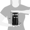 imageElite Gourmet EHC114 Personal SingleServe Compact Coffee Maker Brewer Includes 14Oz Thermal Travel Mug with Stainless Steel Interior Compatible with Coffee Grounds Reusable Filter BlackBlack