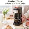 imageElite Gourmet EHC114 Personal SingleServe Compact Coffee Maker Brewer Includes 14Oz Thermal Travel Mug with Stainless Steel Interior Compatible with Coffee Grounds Reusable Filter BlackBlack