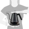 imageElite Gourmet EKT1001 Electric 10L BPAFree 1100W Glass Kettle Cordless 360 Base Stylish Blue LED Interior Handy Auto ShutOff Function  Quickly Boil Water For Tea ampamp More BlackCopper