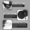 imageElite Gourmet EKT1001 Electric 10L BPAFree 1100W Glass Kettle Cordless 360 Base Stylish Blue LED Interior Handy Auto ShutOff Function  Quickly Boil Water For Tea ampamp More BlackStainless Steel