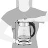 imageElite Gourmet EKT1001 Electric 10L BPAFree 1100W Glass Kettle Cordless 360 Base Stylish Blue LED Interior Handy Auto ShutOff Function  Quickly Boil Water For Tea ampamp More BlackStainless Steel