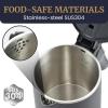 imageElite Gourmet EKT1203W 1350W Double Wall Insulated Cool Touch Electric Water Tea Kettle BPA Free Stainless Steel Interior and Auto ShutOff06 Quarts
