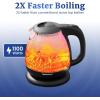 imageElite Gourmet EKT1203W 1350W Double Wall Insulated Cool Touch Electric Water Tea Kettle BPA Free Stainless Steel Interior and Auto ShutOff11 Quarts