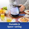 imageElite Gourmet EKT1203W 1350W Double Wall Insulated Cool Touch Electric Water Tea Kettle BPA Free Stainless Steel Interior and Auto ShutOff11 Quarts