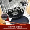 imageElite Gourmet EMG1100 11quot Electric Indoor Nonstick Grill Dishwasher Safe Cool Touch Fast Heat Up Ideal LowFat Meals Includes Tempered Glass Lid Black14