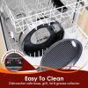 imageElite Gourmet EMG1100 11quot Electric Indoor Nonstick Grill Dishwasher Safe Cool Touch Fast Heat Up Ideal LowFat Meals Includes Tempered Glass Lid Black12