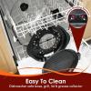 imageElite Gourmet EMG1100 11quot Electric Indoor Nonstick Grill Dishwasher Safe Cool Touch Fast Heat Up Ideal LowFat Meals Includes Tempered Glass Lid Black11