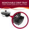imageElite Gourmet EMG1100 11quot Electric Indoor Nonstick Grill Dishwasher Safe Cool Touch Fast Heat Up Ideal LowFat Meals Includes Tempered Glass Lid Black12