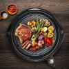 imageElite Gourmet EMG6505G Smokeless Indoor Electric BBQ Grill with Glass Lid Dishwasher Safe Nonstick Adjustable Temperature Fast Heat Up LowFat Meals Easy to Clean Design Stainless SteelGranite