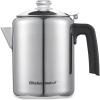 imageElite Gourmet EC924 Electric Coffee Percolator BPA Free Keep Warm Clear Brew Progress Knob CoolTouch Handle Cordless Serve 12Cup Stainless Steel64ounce8Cup