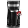 imageElite Gourmet EHC112B Personal SingleServe Compact Coffee Maker Brewer Includes 14Oz Thermal Travel Mug with Stainless Steel Interior Compatible with Coffee Grounds Reusable Filter BlackBlack
