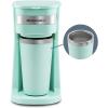 imageElite Gourmet EHC114 Personal SingleServe Compact Coffee Maker Brewer Includes 14Oz Thermal Travel Mug with Stainless Steel Interior Compatible with Coffee Grounds Reusable Filter BlackMint