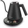 imageElite Gourmet EKT1001 Electric 10L BPAFree 1100W Glass Kettle Cordless 360 Base Stylish Blue LED Interior Handy Auto ShutOff Function  Quickly Boil Water For Tea ampamp More BlackCopper