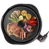 imageElite Gourmet EMG1100 11quot Electric Indoor Nonstick Grill Dishwasher Safe Cool Touch Fast Heat Up Ideal LowFat Meals Includes Tempered Glass Lid Black11