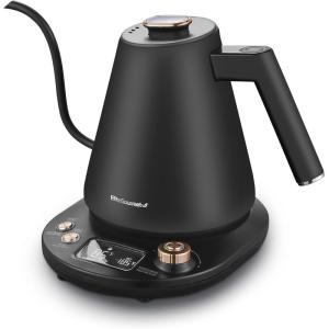 imageElite Gourmet EKT1001 Electric 10L BPAFree 1100W Glass Kettle Cordless 360 Base Stylish Blue LED Interior Handy Auto ShutOff Function  Quickly Boil Water For Tea ampamp More BlackCopper