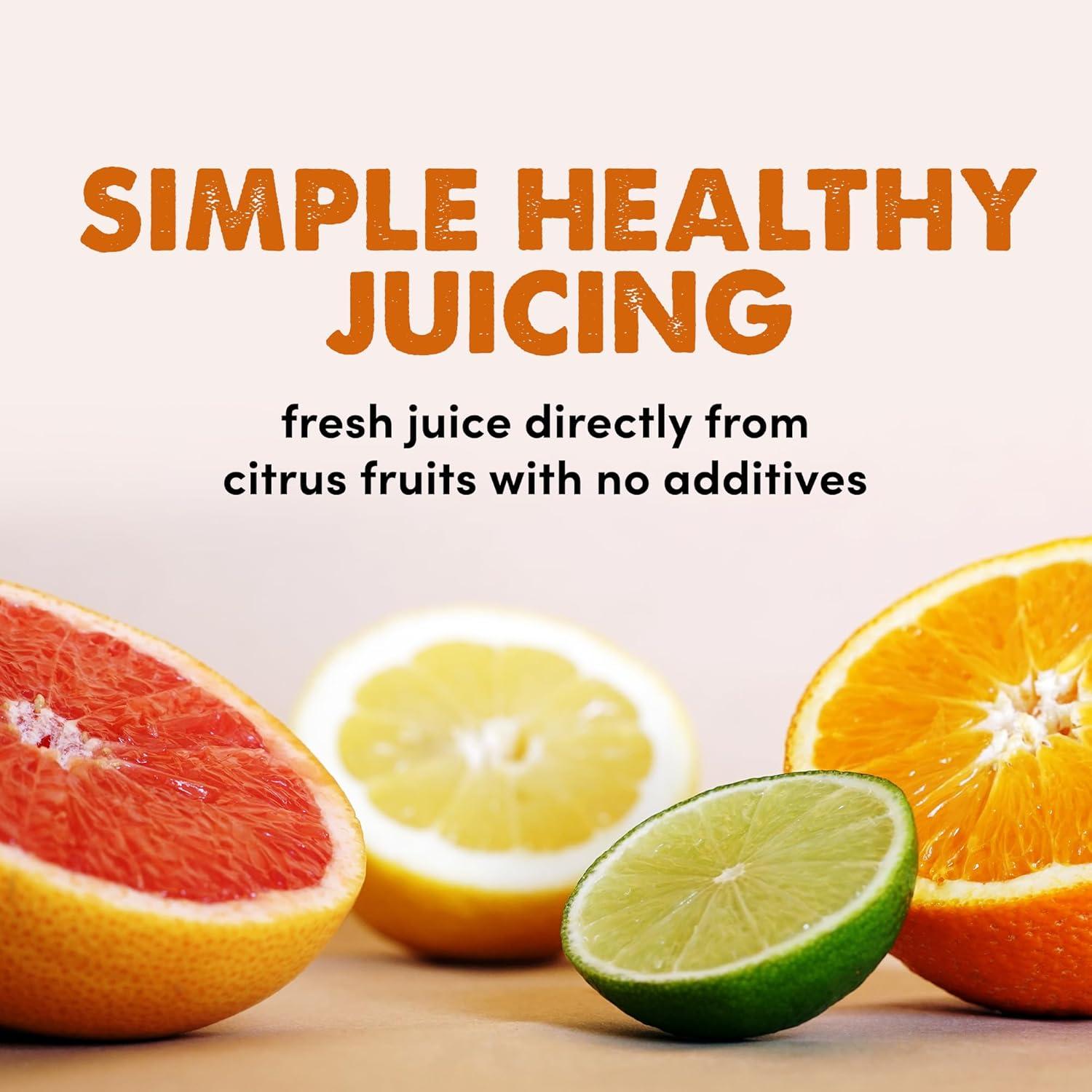 imageElite Gourmet ETS740 BPAFree Electric Citrus Juicer with 2 Cones Compact Large Volume Pulp Control Oranges Lemons Limes Grapefruits with Easy Pour Spout 12L BlackStainless Steel24 ounce