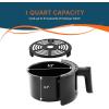 imageElite Gourmet EAF0201X Personal Compact Space Saving Electric Hot Air Fryer OilLess Healthy Cooker Timer ampamp Temperature Controls 1000W 21 Quart BlackBlack