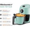 imageElite Gourmet EAF0201X Personal Compact Space Saving Electric Hot Air Fryer OilLess Healthy Cooker Timer ampamp Temperature Controls 1000W 21 Quart BlackMint