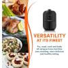 imageElite Gourmet EAF0201X Personal Compact Space Saving Electric Hot Air Fryer OilLess Healthy Cooker Timer ampamp Temperature Controls 1000W 21 Quart BlackBlack