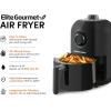 imageElite Gourmet EAF0201X Personal Compact Space Saving Electric Hot Air Fryer OilLess Healthy Cooker Timer ampamp Temperature Controls 1000W 21 Quart BlackBlack