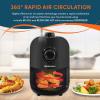 imageElite Gourmet EAF0201X Personal Compact Space Saving Electric Hot Air Fryer OilLess Healthy Cooker Timer ampamp Temperature Controls 1000W 21 Quart BlackBlack