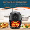 imageElite Gourmet EAF0201X Personal Compact Space Saving Electric Hot Air Fryer OilLess Healthy Cooker Timer ampamp Temperature Controls 1000W 21 Quart BlackBlack
