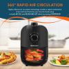 imageElite Gourmet EAF2612DX Personal 21Qt Compact Space Saving Programmable Hot Air Fryer OilLess Healthy Cooker Timer ampamp Temperature Controls 1000W BlackBlack