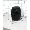 imageElite Gourmet EAF2612DX Personal 21Qt Compact Space Saving Programmable Hot Air Fryer OilLess Healthy Cooker Timer ampamp Temperature Controls 1000W BlackBlack