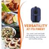 imageElite Gourmet EAF2612DX Personal 21Qt Compact Space Saving Programmable Hot Air Fryer OilLess Healthy Cooker Timer ampamp Temperature Controls 1000W BlackBlue Gray