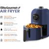 imageElite Gourmet EAF2612DX Personal 21Qt Compact Space Saving Programmable Hot Air Fryer OilLess Healthy Cooker Timer ampamp Temperature Controls 1000W BlackBlue Gray
