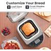 imageElite Gourmet EBM8103CG Programmable Bread Maker CERALAST Ceramic Bread Pan ampamp Kneading Blade 19 Menu Functions GlutenFree White Wheat Rye French ampamp more 2lbs GreyNonStick