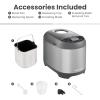 imageElite Gourmet EBM8103CG Programmable Bread Maker CERALAST Ceramic Bread Pan ampamp Kneading Blade 19 Menu Functions GlutenFree White Wheat Rye French ampamp more 2lbs GreyNonStick