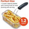 imageElite Gourmet EDF1116 Electric 12 Qt  48 Cup Oil Capacity Deep Fryer Adjustable Temperature Removable Basket Lid with CoolTouch Knob Stainless Steel12 Qt  48 Cup