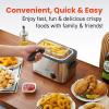 imageElite Gourmet EDF1116 Electric 12 Qt  48 Cup Oil Capacity Deep Fryer Adjustable Temperature Removable Basket Lid with CoolTouch Knob Stainless Steel12 Qt  48 Cup
