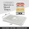 imageElite Gourmet EFD3321X Food Dehydrator Stainless Steel Trays Adjustable Temperature Controls Jerky Herbs Fruit Veggies Dried Snacks Stainless Steel
