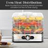 imageElite Gourmet EFD3321X Food Dehydrator Stainless Steel Trays Adjustable Temperature Controls Jerky Herbs Fruit Veggies Dried Snacks Stainless Steel
